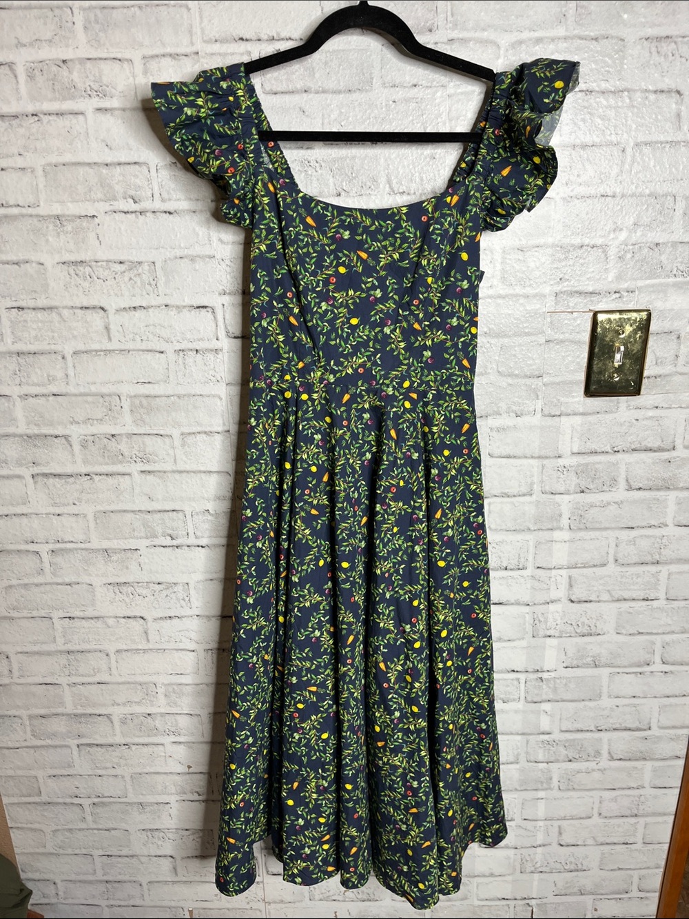 Hill House Ellie nap dress midnight garden poplin - Picture 3 of 9